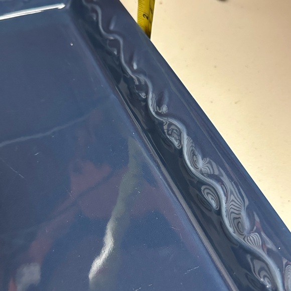 Vintage wrought iron stand holder with Appetizer Tray in cobalt blue - Picture 14 of 17